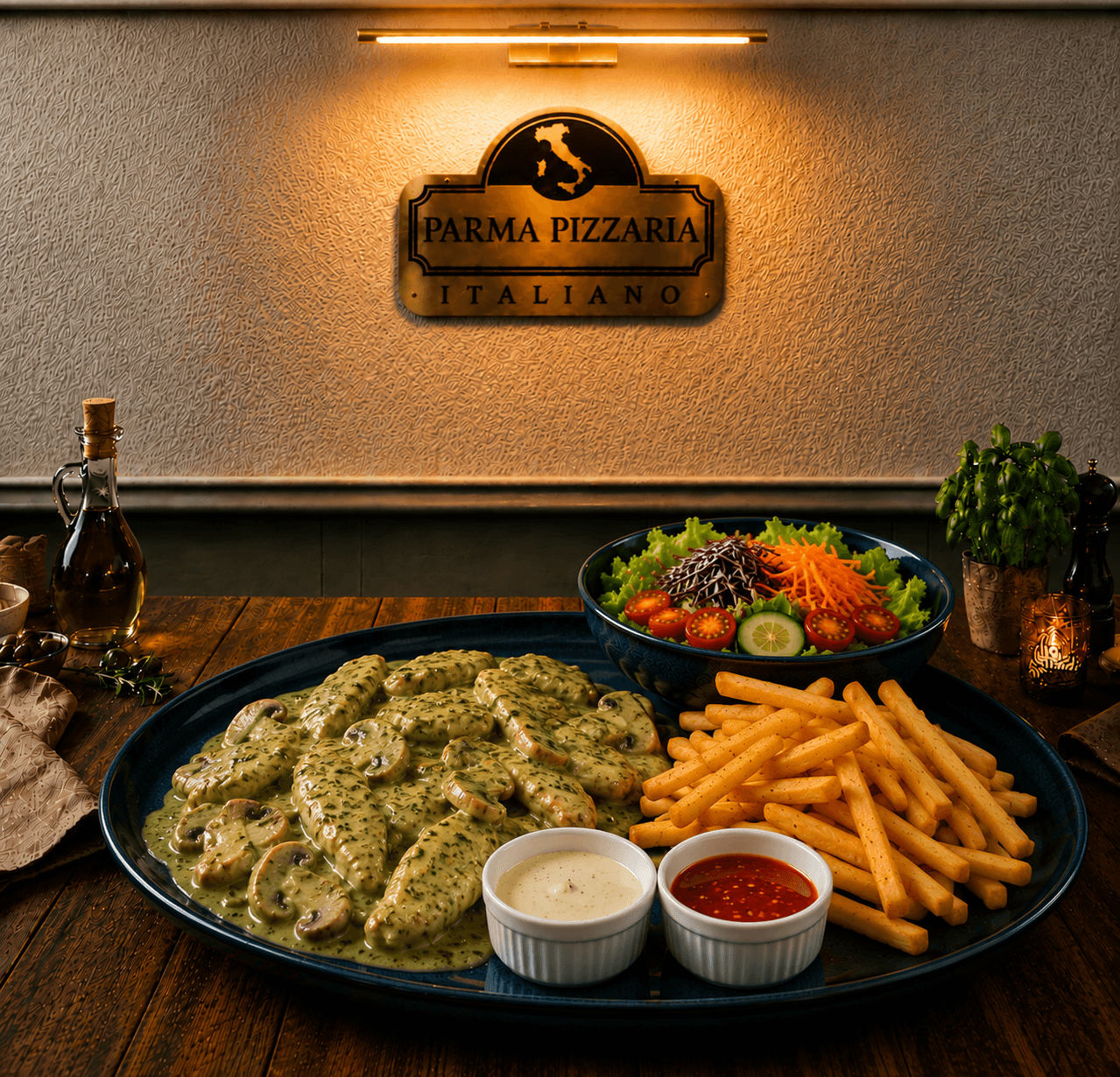Pesto Soslu Tavuk