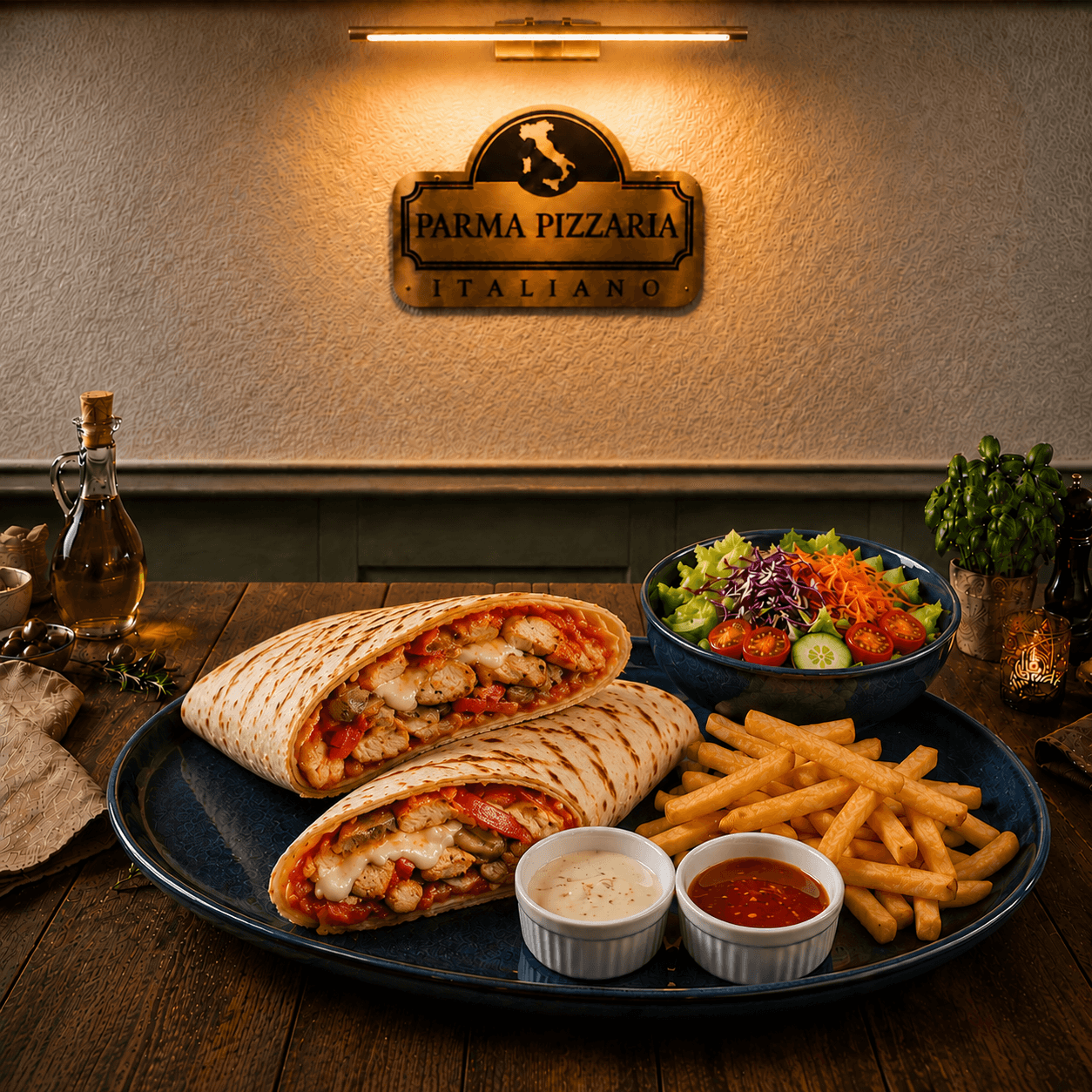Marine Edilmiş Tavuk Wrap